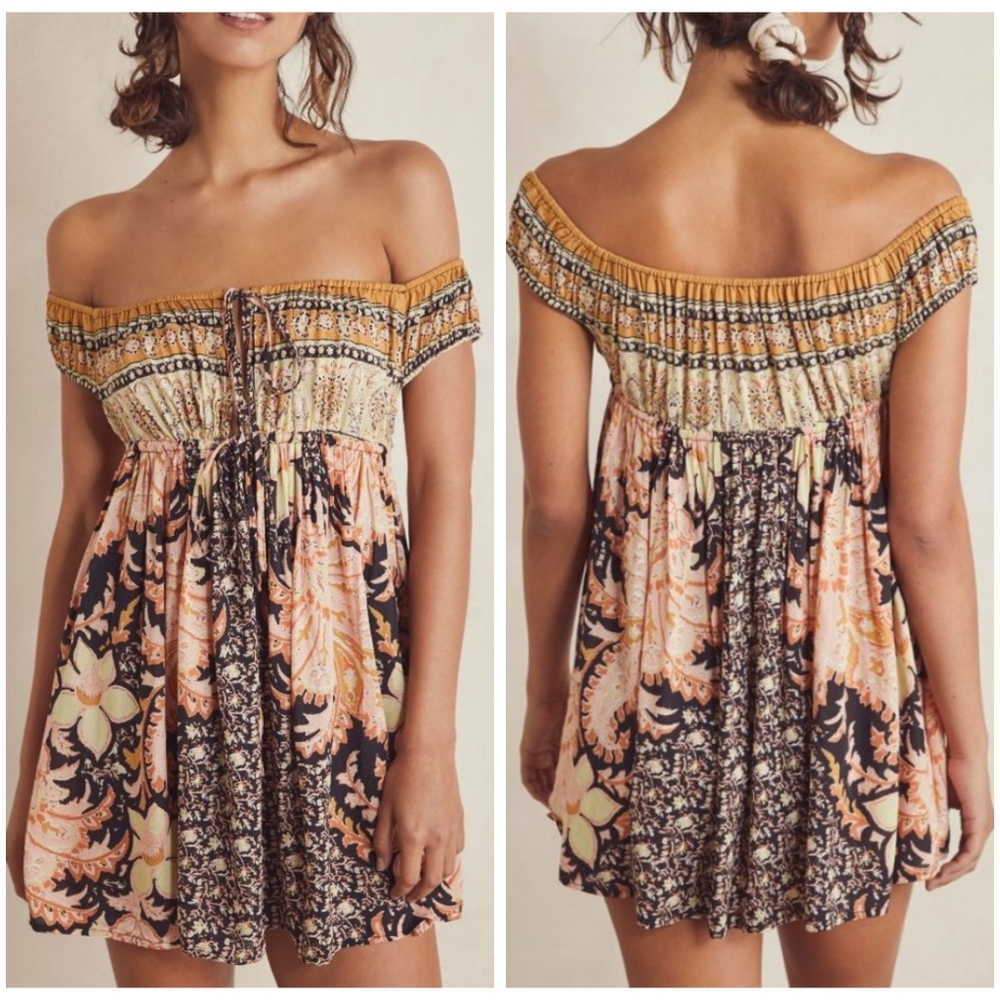Free People Multicolor Off-Shoulder Dress
